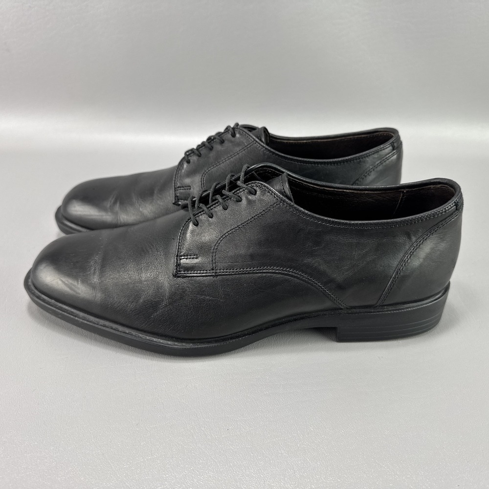 Allen Edmonds Cushion Heel Pad Shoes Mens Sz 10.5D Black‎ Leather Oxford Dress